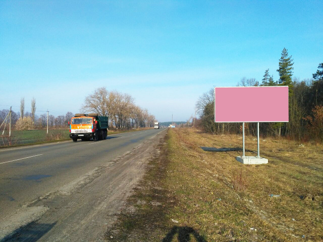 Щит 6x3,  Дорога Н-07 Київ-Суми-Юнаківка 265 км влево