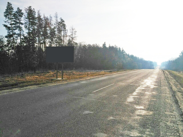 Щит 6x3,  Дорога Н-07 Київ-Суми-Юнаківка 265 км влево