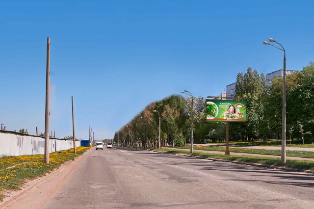Щит 6x3,  Леся Сердюка ул., 50, из центра (ул.Метростроителей)