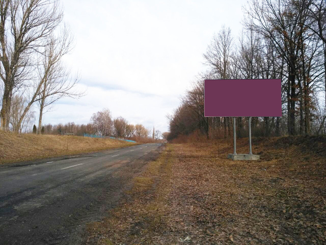 Щит 6x3, Дорога Е 19-04 Білопілля-Терни-Липова Долина-Гадяч 85 км+500 влево Щит 6x3, Дорога Е 19-04 Білопілля-Терни-Липова Долина-Гадяч 85 км+500 влево