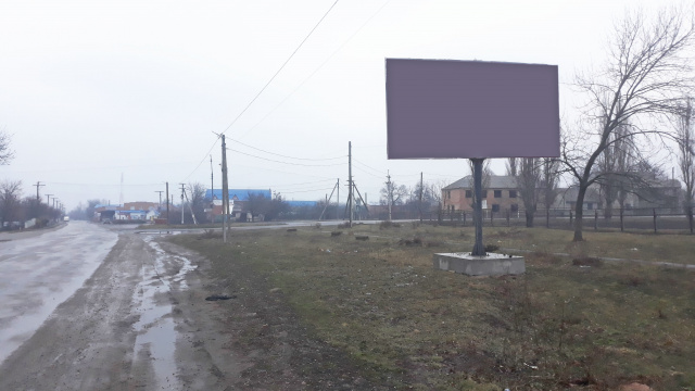 Щит 6x3,  поворот с трассы