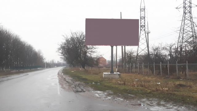 Щит 6x3,  поворот с трассы